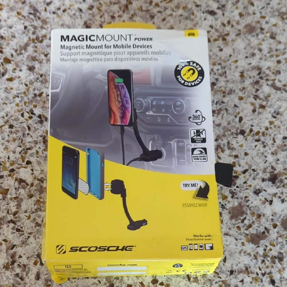 Scosche MagicMount Power Magnetic Mount for Mobile Devices - Black